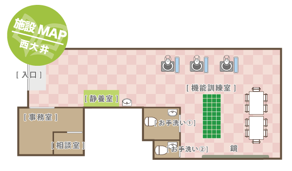 レコードブック西大井の施設マップ