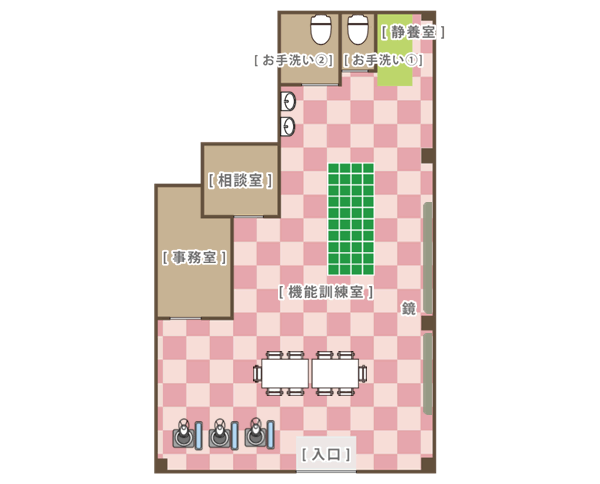 レコードブックお花茶屋の施設マップ